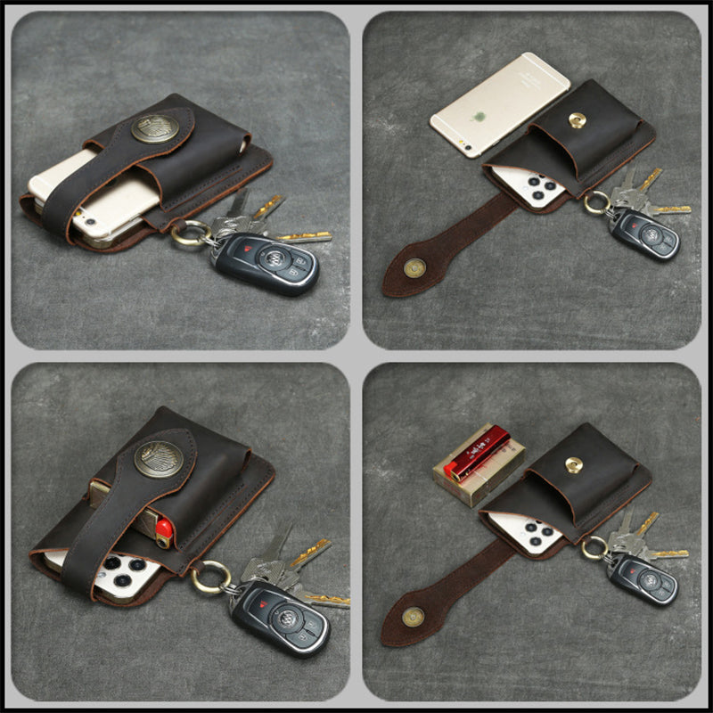 Icone™ BeltPouch: Multi-Purpose Leather Vintage Style Belt Pouch