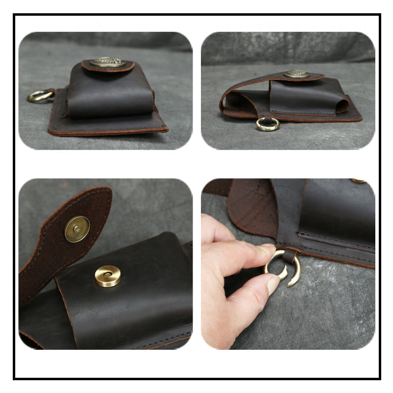 Icone™ BeltPouch: Multi-Purpose Leather Vintage Style Belt Pouch