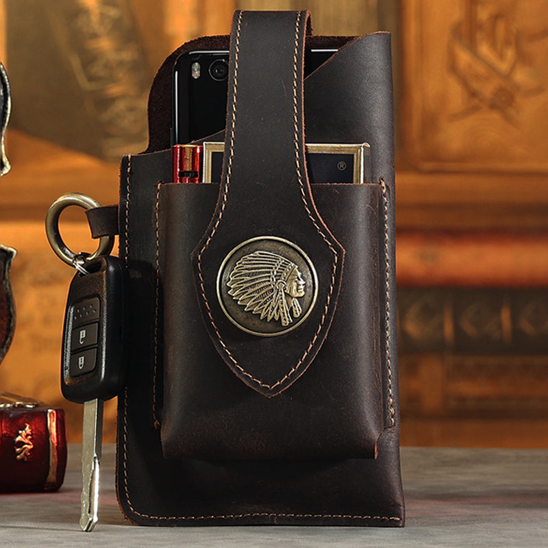 Icone™ BeltPouch: Multi-Purpose Leather Vintage Style Belt Pouch