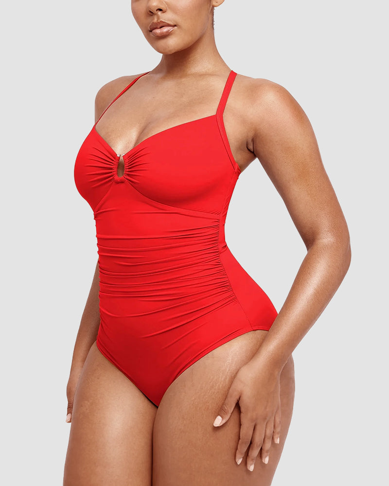 Icone™ ShapingSwimsuit: Elegant Cross Back Strap Body Shaping Swimsuit
