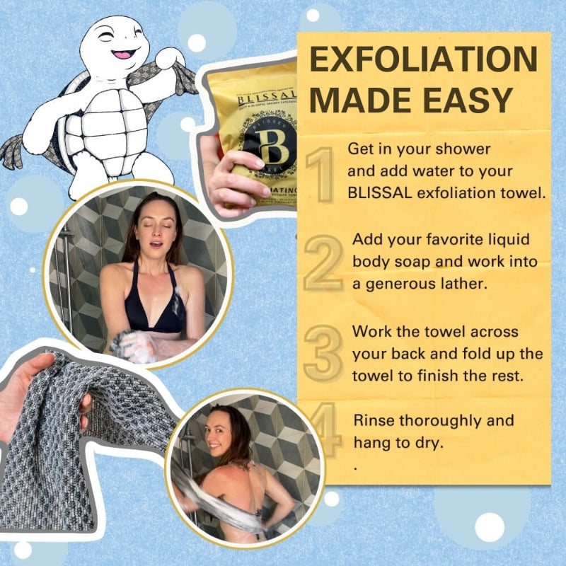 ScrubTowel 1+1 FREE - Exfoliating Shower Scrub Towel
