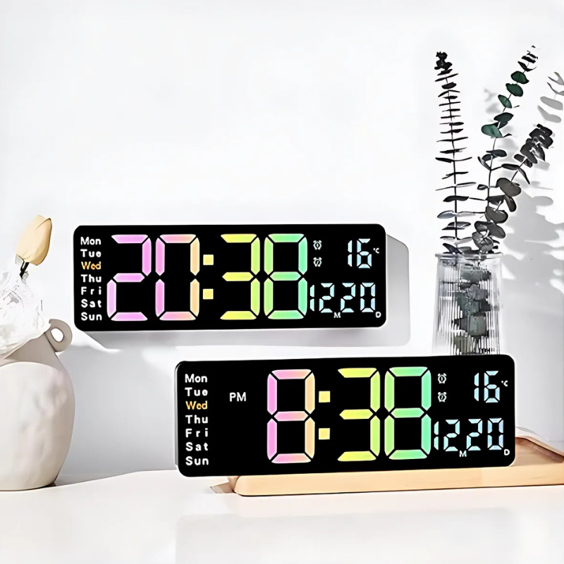 Globetrek° DigitalClock: Large LED Screen Display Digital Clock