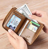 Icone™ ZippyWallet: Men's Zipper Leather Wallet with RFID Protection