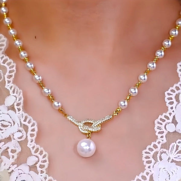 Jewelance™ PearlNecklace 1+1 FREE: Women’s Elegant Pearl Bead Necklace