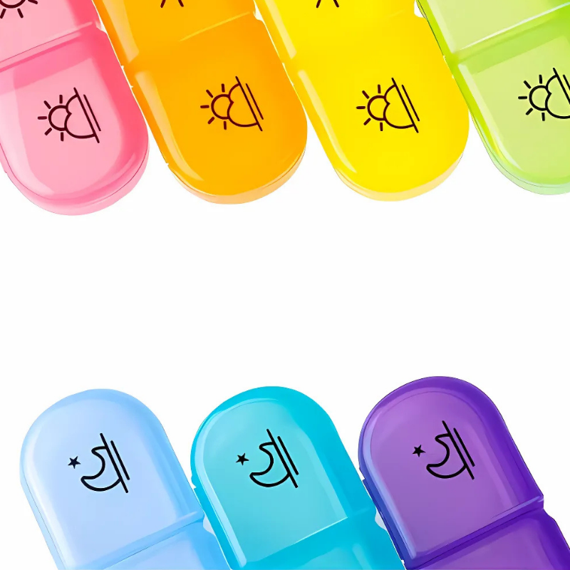PillOrganizer 1+1 FREE: Portable Pill Organizer Daily And Weekly Medicine Storage