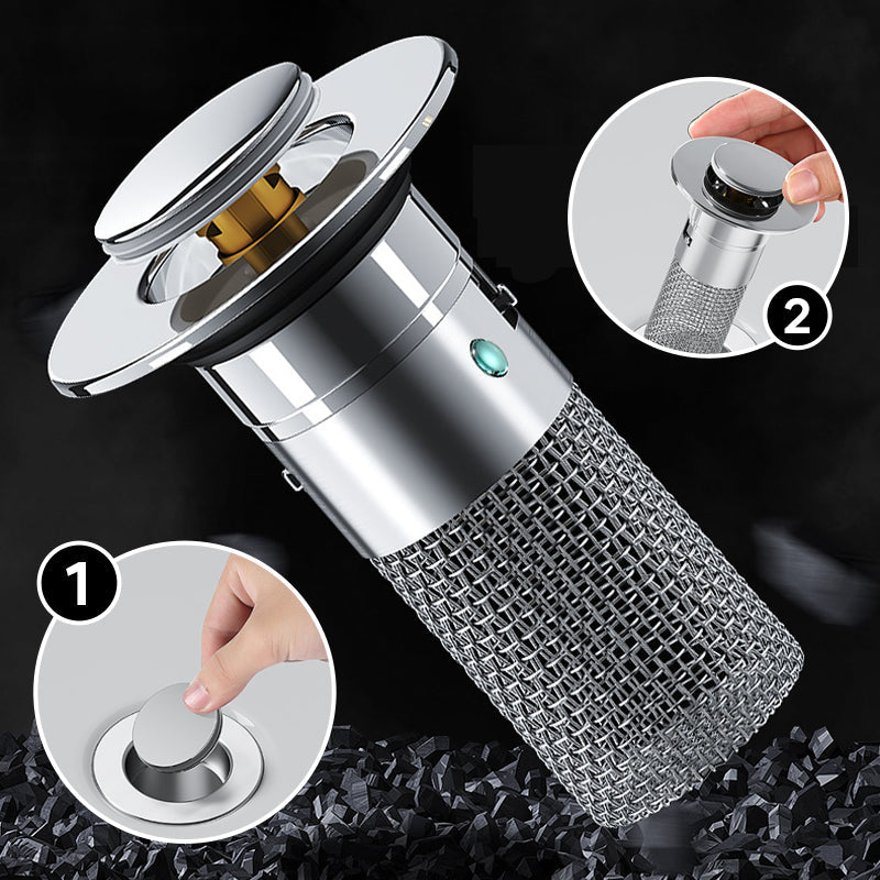 Globetrek° PopUpFilter 1+1 FREE: Stainless Steel Pop Up Drain Filter