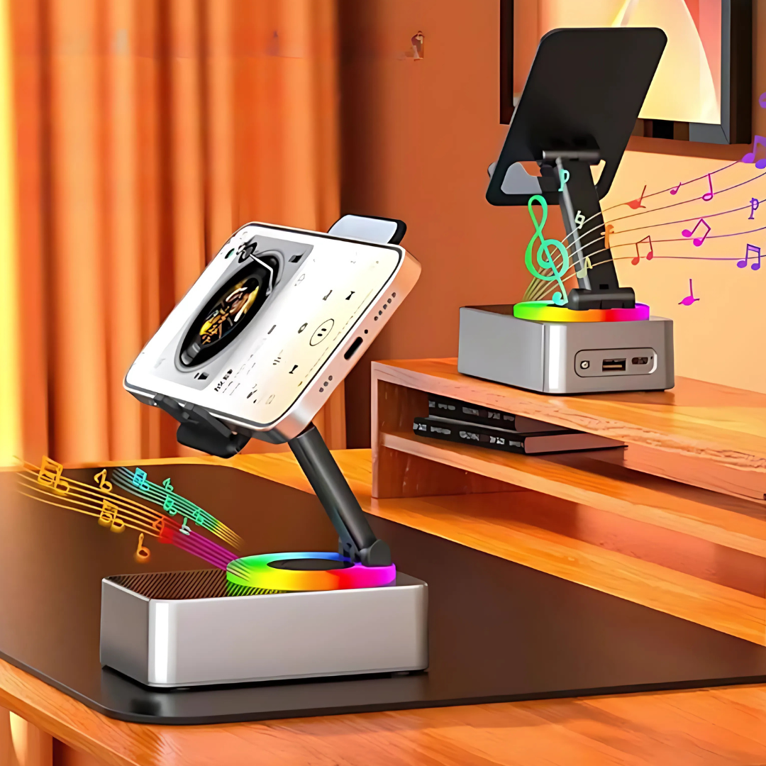 Holder360° PowerSpeaker: 3-in-1 Phone Holder Bluetooth Speaker And Portable Power Bank
