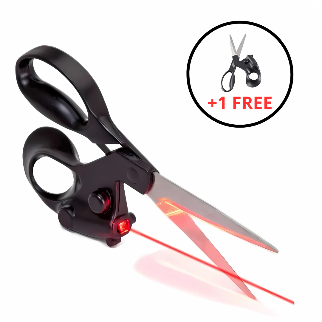 Globetrek° LaserScissors 1+1 FREE: Accurate Cutting Laser Guided Multi-Purpose Scissors