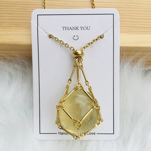 Jewelance™ - Adjustable Crystal Stone Holder Necklace