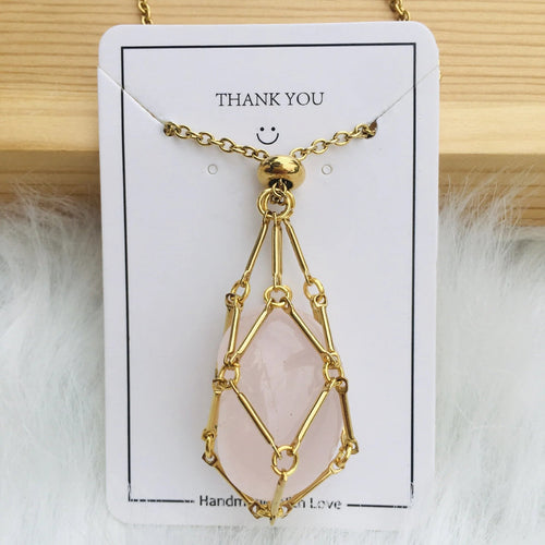 Jewelance™ - Adjustable Crystal Stone Holder Necklace
