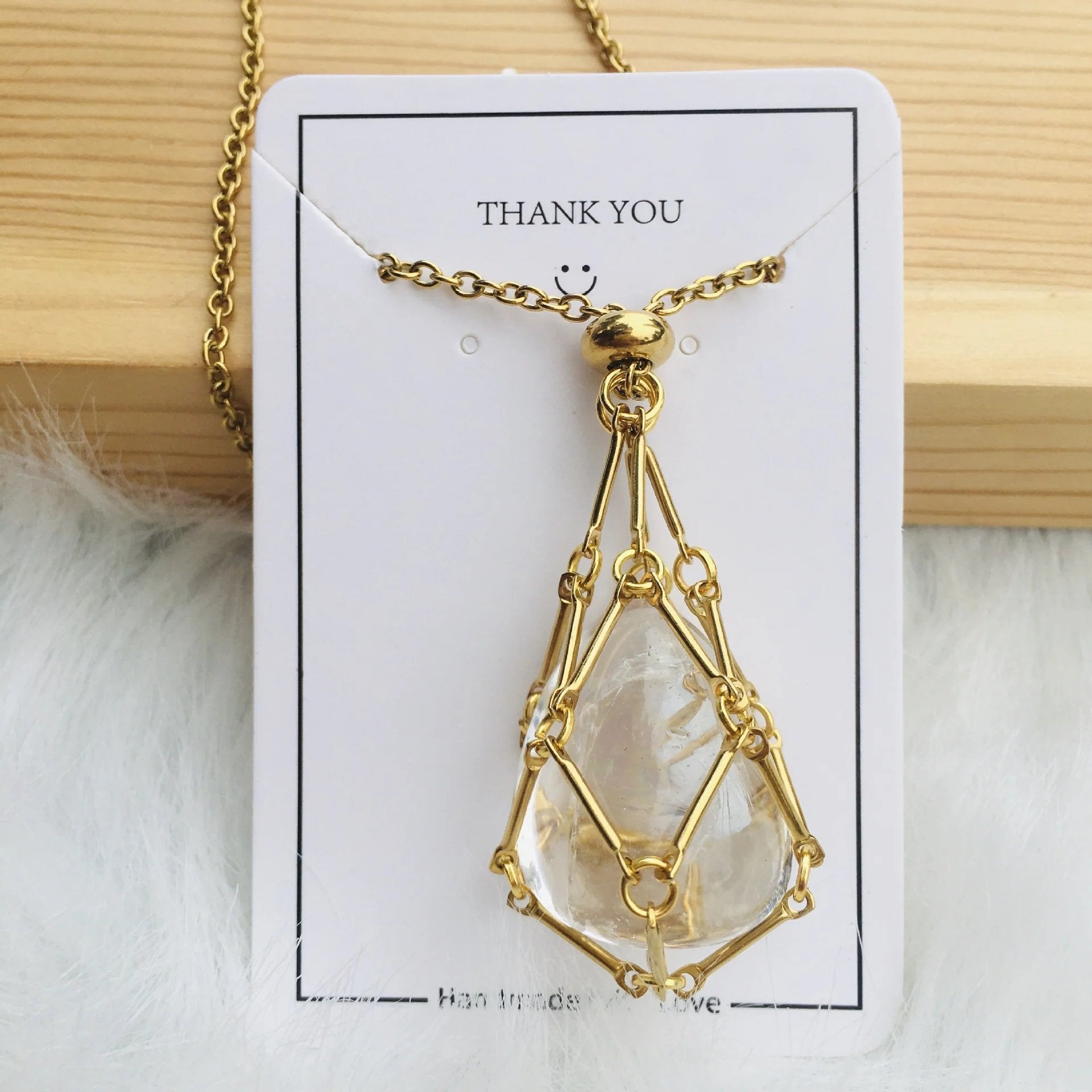 Jewelance™ - Adjustable Crystal Stone Holder Necklace
