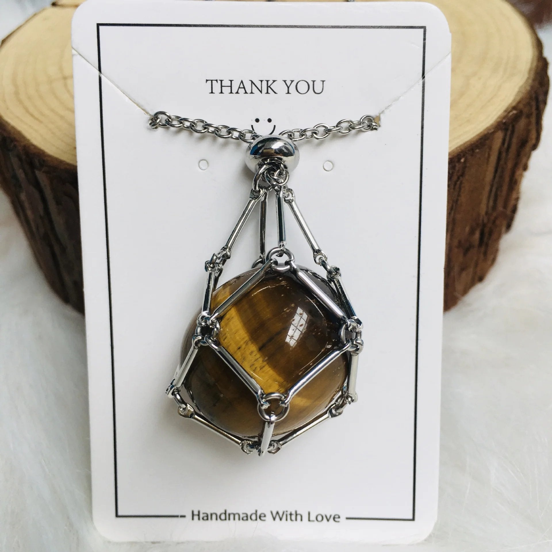 Jewelance™ - Adjustable Crystal Stone Holder Necklace