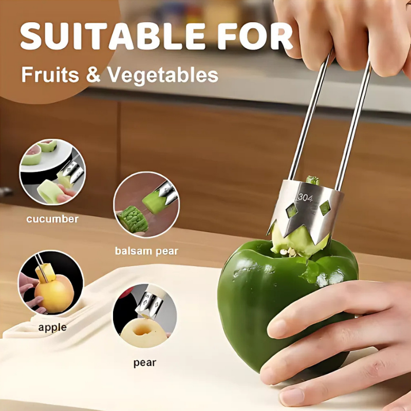 Globetrek° SeedRemover 1+1 FREE: Sharp Fruit And Vegetable Seed And Core Remover