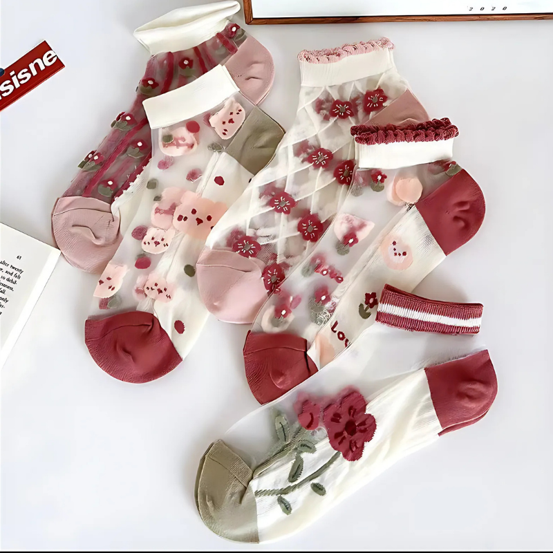 Happy™ MeshSocks: Breathable Comfortable Fun Design Mesh Ankle Socks