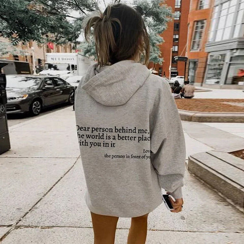 Icone™ DearHoodie: Hoodie With Front And Back Message Print