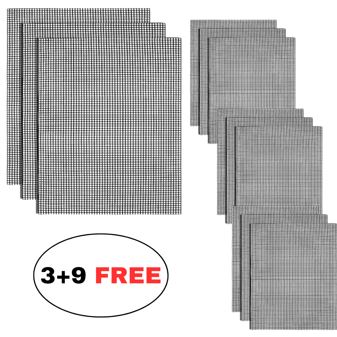 Globetrek° GrillNet: Reusable Heat Resistant Non-Stick BBQ Grill Net