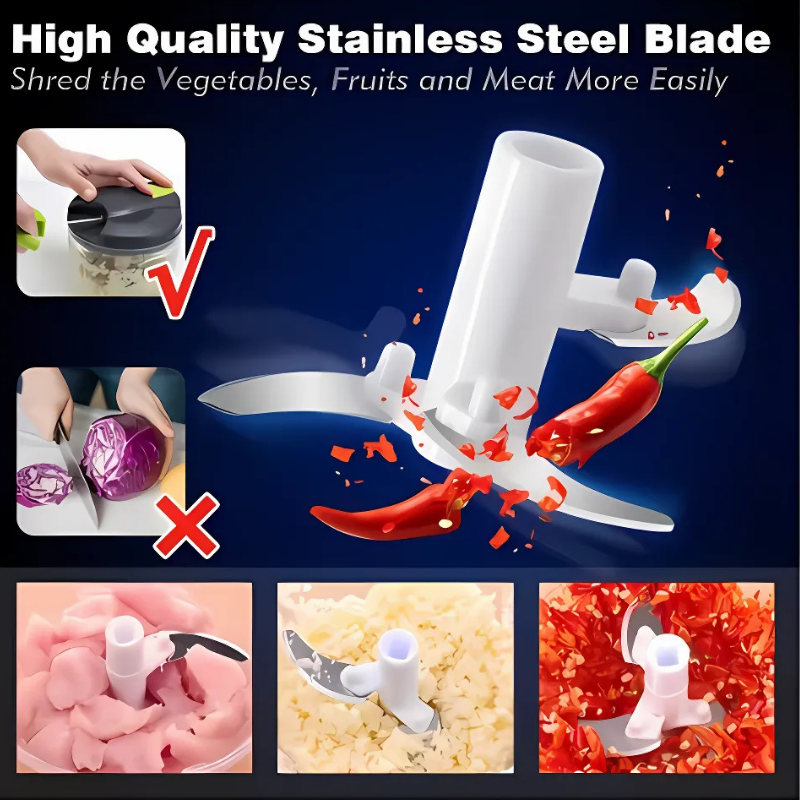 Globetrek° ManualChopper 1+1 FREE: High-Quality Vegetable Manual Chopper