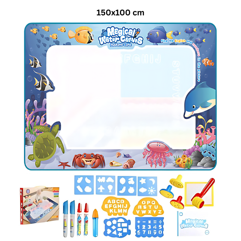 Kletshuts™ WaterCanvas: Reusable Water Doodle Canvas Set For Kids