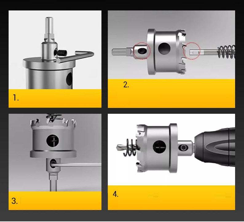 MetalDrill - Carbide Tip Metal Hole Drill Bit Cutter Set