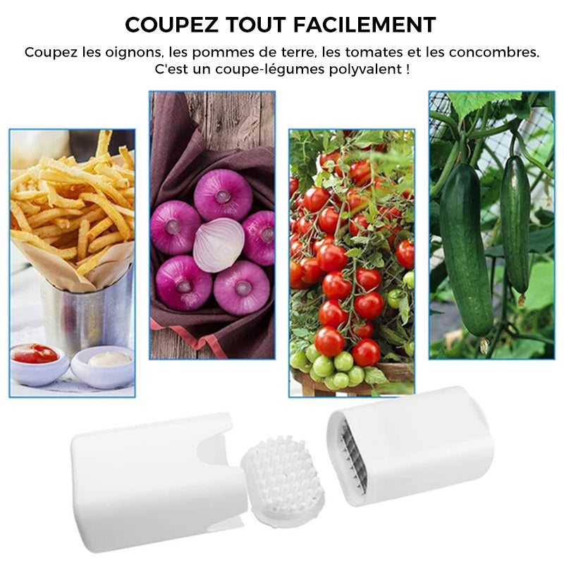 Globetrek° VeggieChopper: Stainless Steel Fruit And Vegetable Multi-Chopper