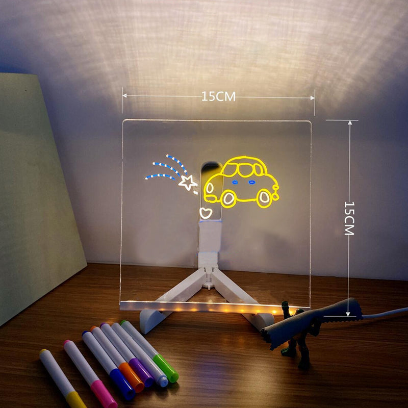 Kletshuts™ NoteBoard: LED Lamp Acrylic Note And Drawing Board