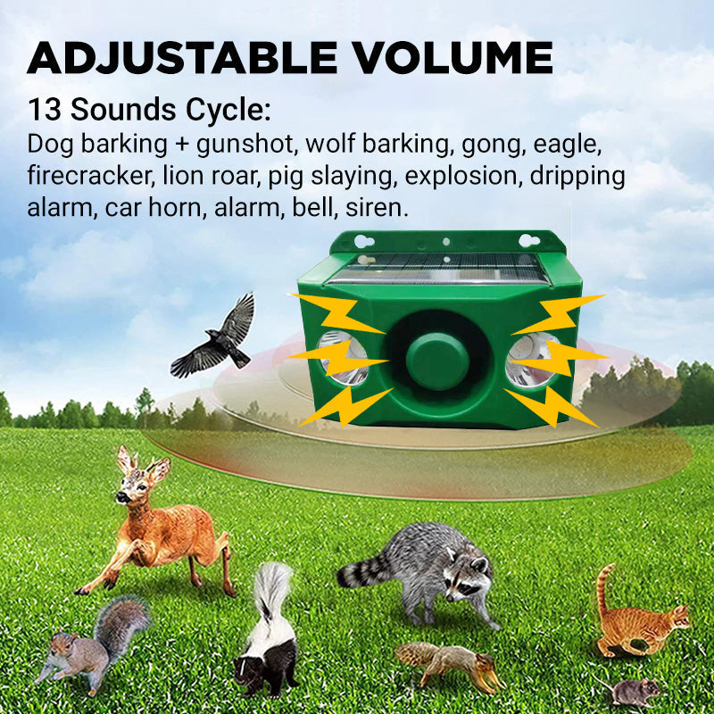 LightAlert - Animal Repellent Alert Light And Sound Solar Powered Warning Tool