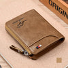 Icone™ ZippyWallet: Men's Zipper Leather Wallet with RFID Protection