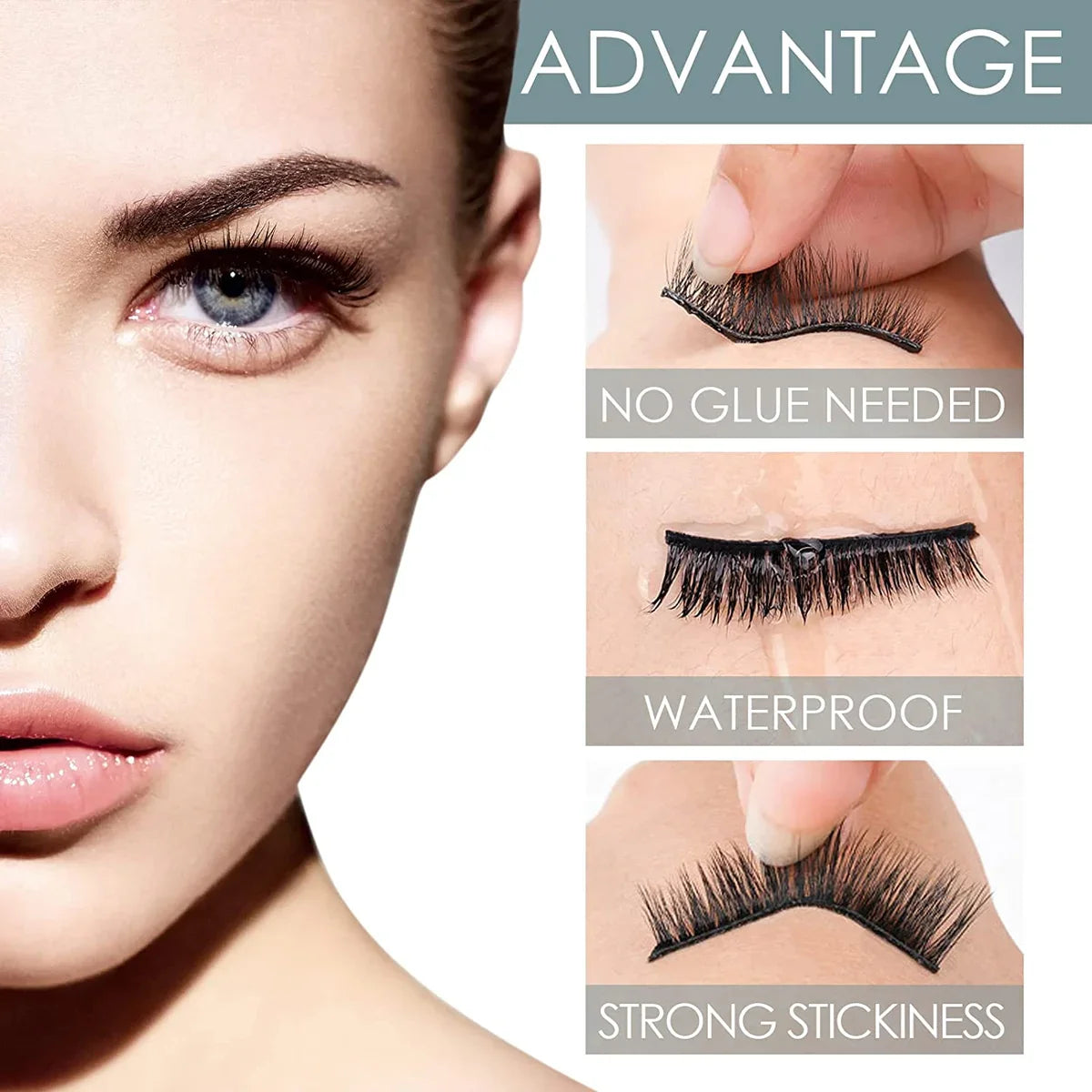 Rose® FalseLashes 1+1 FREE: Reusable Self-Adhesive Eyelashes