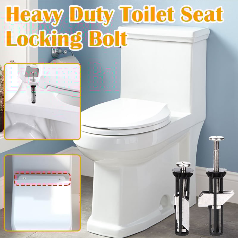 Globetrek° ToiletBolt 1+1 Set FREE: Heavy Duty Toilet Seat Locking Bolt And Screws Kit