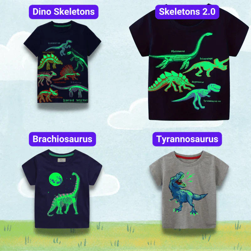 Icone™ DinoShirt: Children's Glow in the Dark Dinosaur T-Shirt