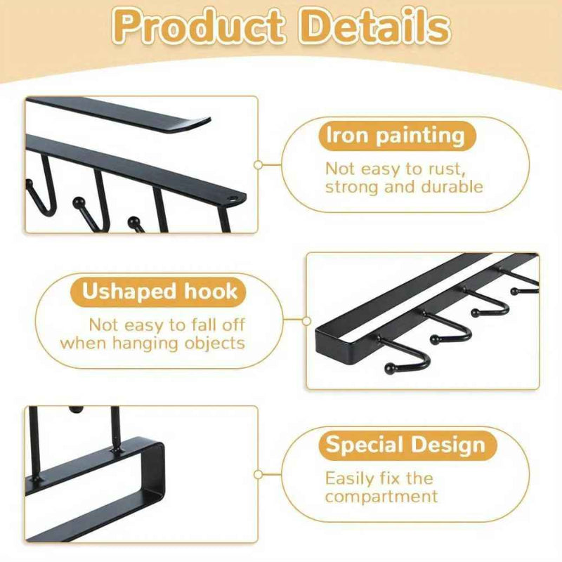 GlideHold® ShelfHooks 1+1 FREE: Shelf Hanging Rack Hooks For Kitchen And Closet