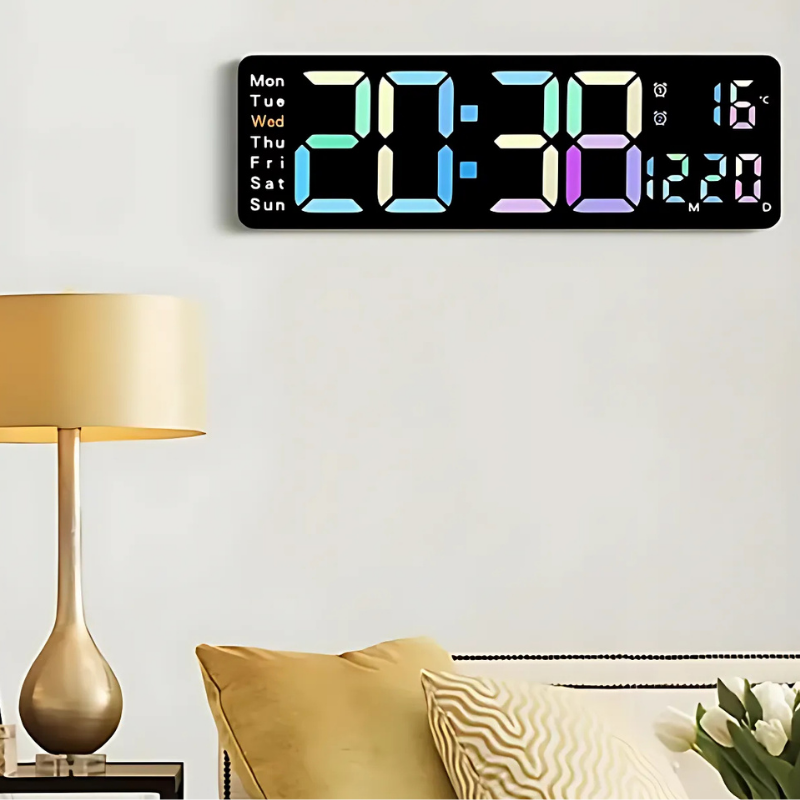Globetrek° DigitalClock: Large LED Screen Display Digital Clock