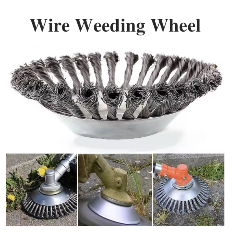 CutterHead: Heavy-Duty Steel Wire Weed Cutter 20cm Brush Head Set