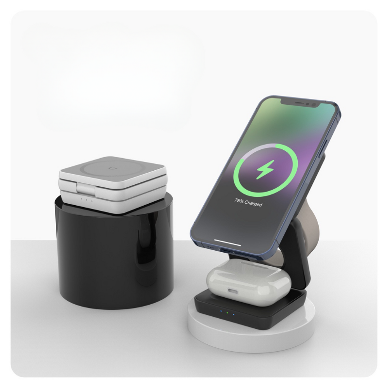 Holder360° MultiCharger: Multi-Function Foldable Magnetic Charging Stand