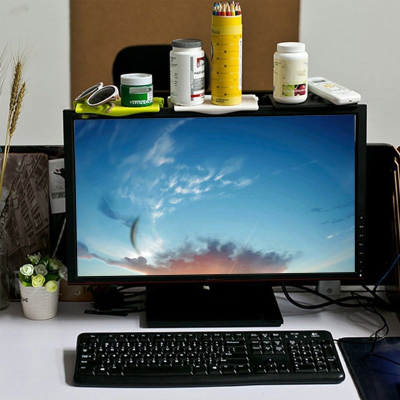 GlideHold® TopShelf: Multifunctional Screen Top Shelf Storage