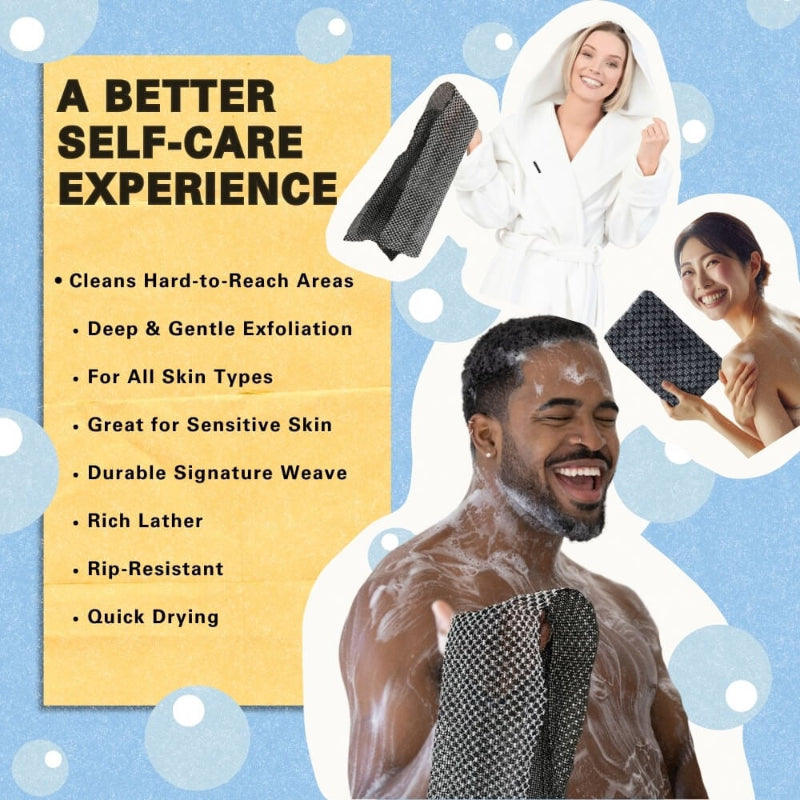 ScrubTowel 1+1 FREE - Exfoliating Shower Scrub Towel