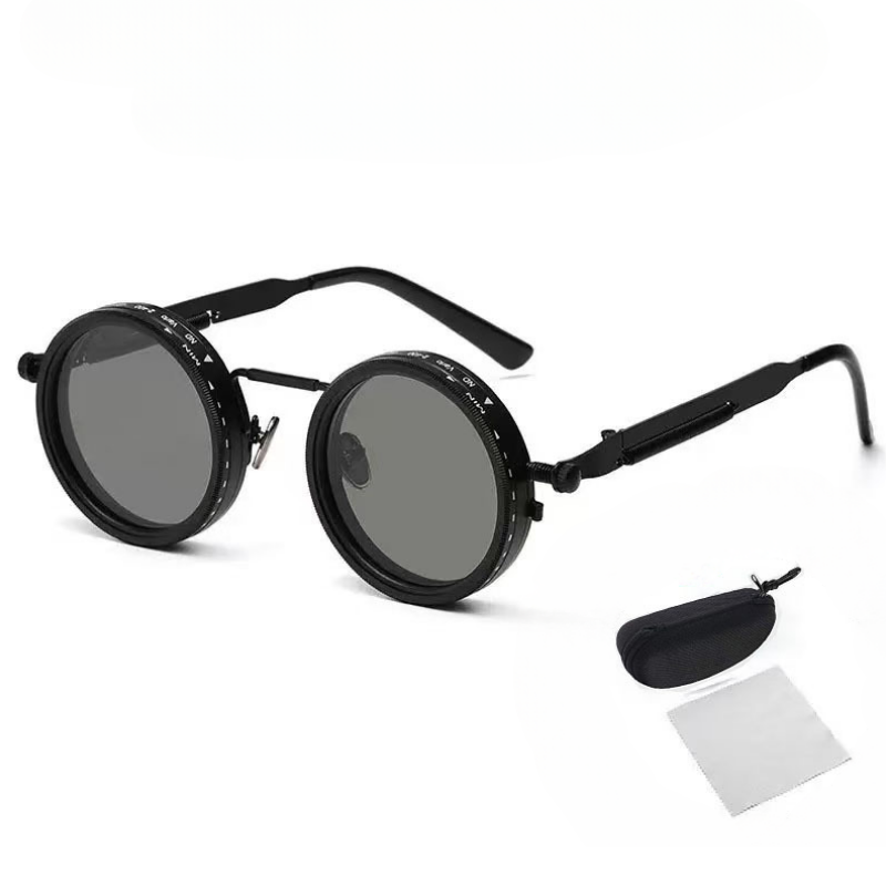 AdjustableSunglass: Bright To Low Light Adjustable Dimming Sunglass With Case