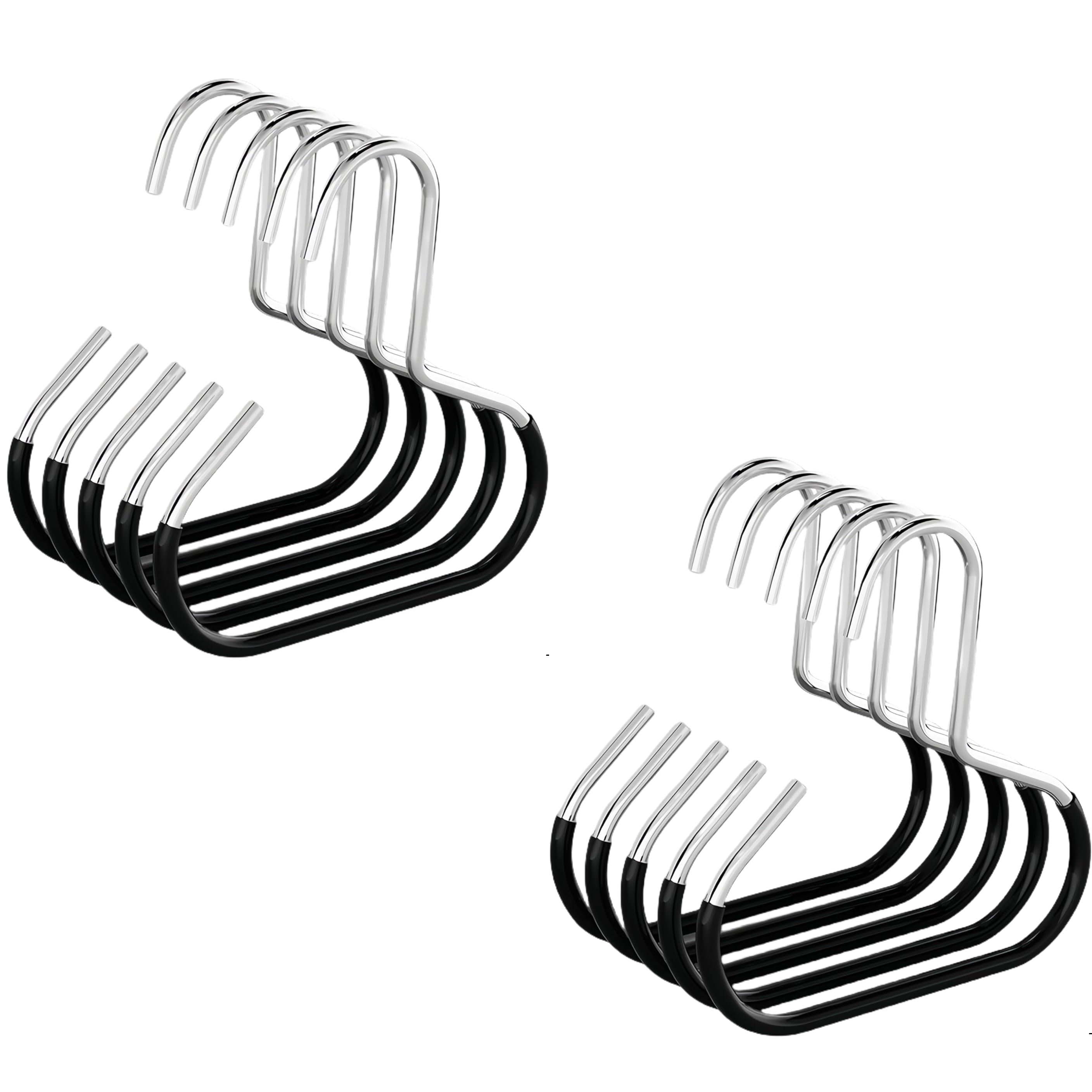 GlideHold® ClosetRing 10+10 FREE: Open Ring Space Saver Closet Hanger
