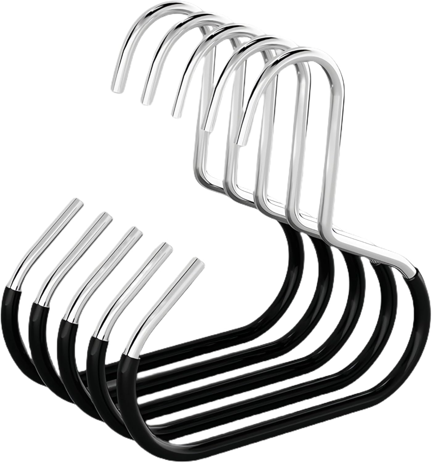 GlideHold® ClosetRing 10+10 FREE: Open Ring Space Saver Closet Hanger