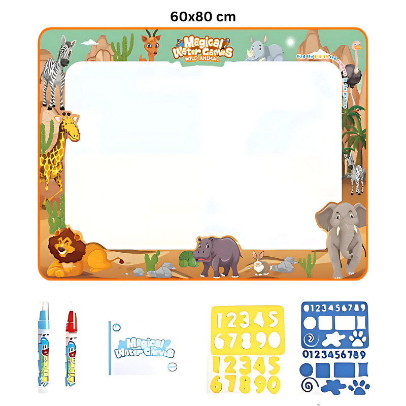 Kletshuts™ WaterCanvas: Reusable Water Doodle Canvas Set For Kids