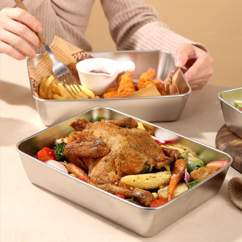 Globetrek° FreshSeal - Stainless Steel Square Storage Pan With Lid