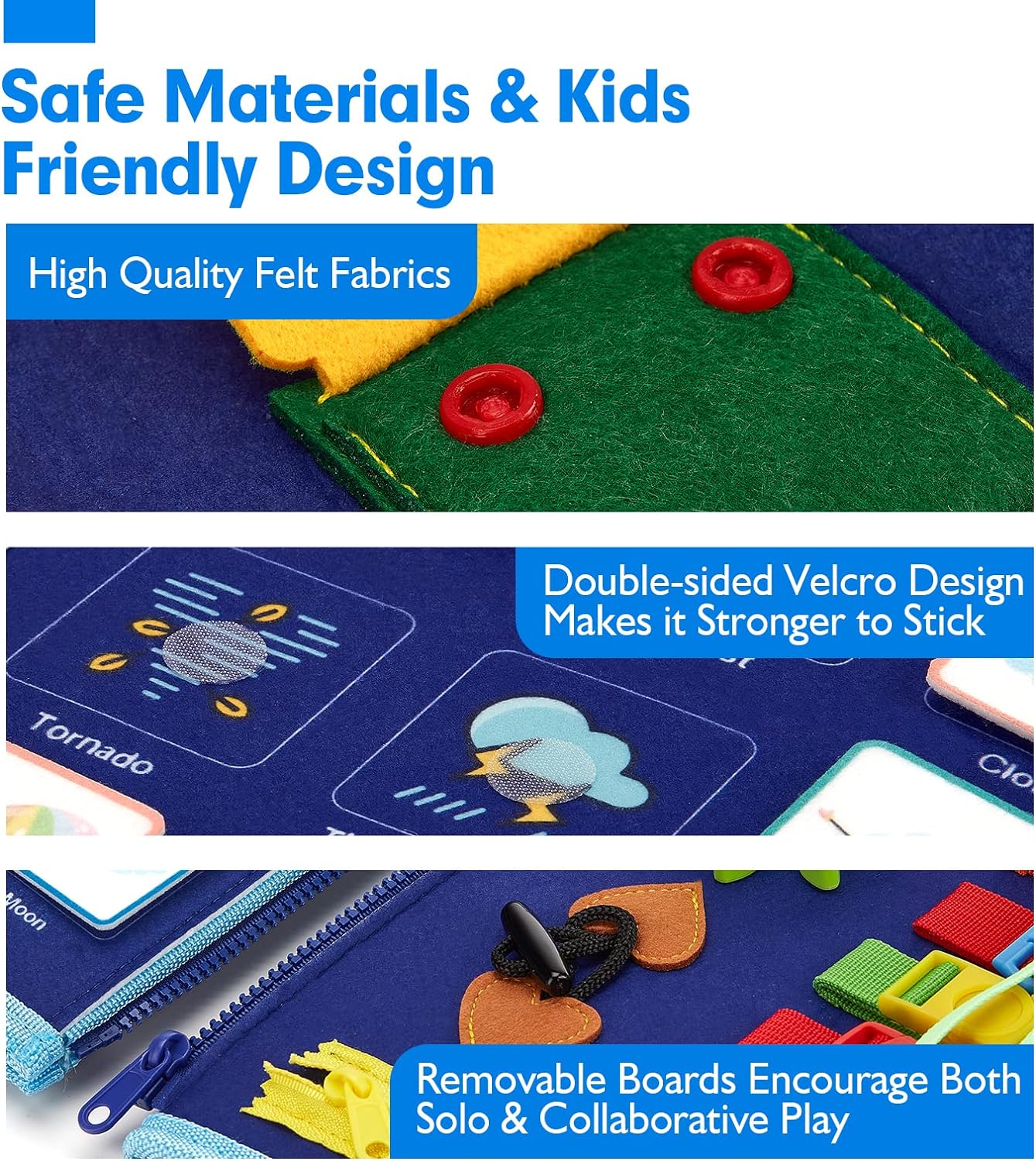 Kletshuts™ BusyBoard: Sensory Fine Motor Skills Montessori Educational Busy Board
