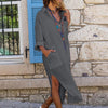 Icone™ ShirtDress: Flowing Shirt Side Slit Dress