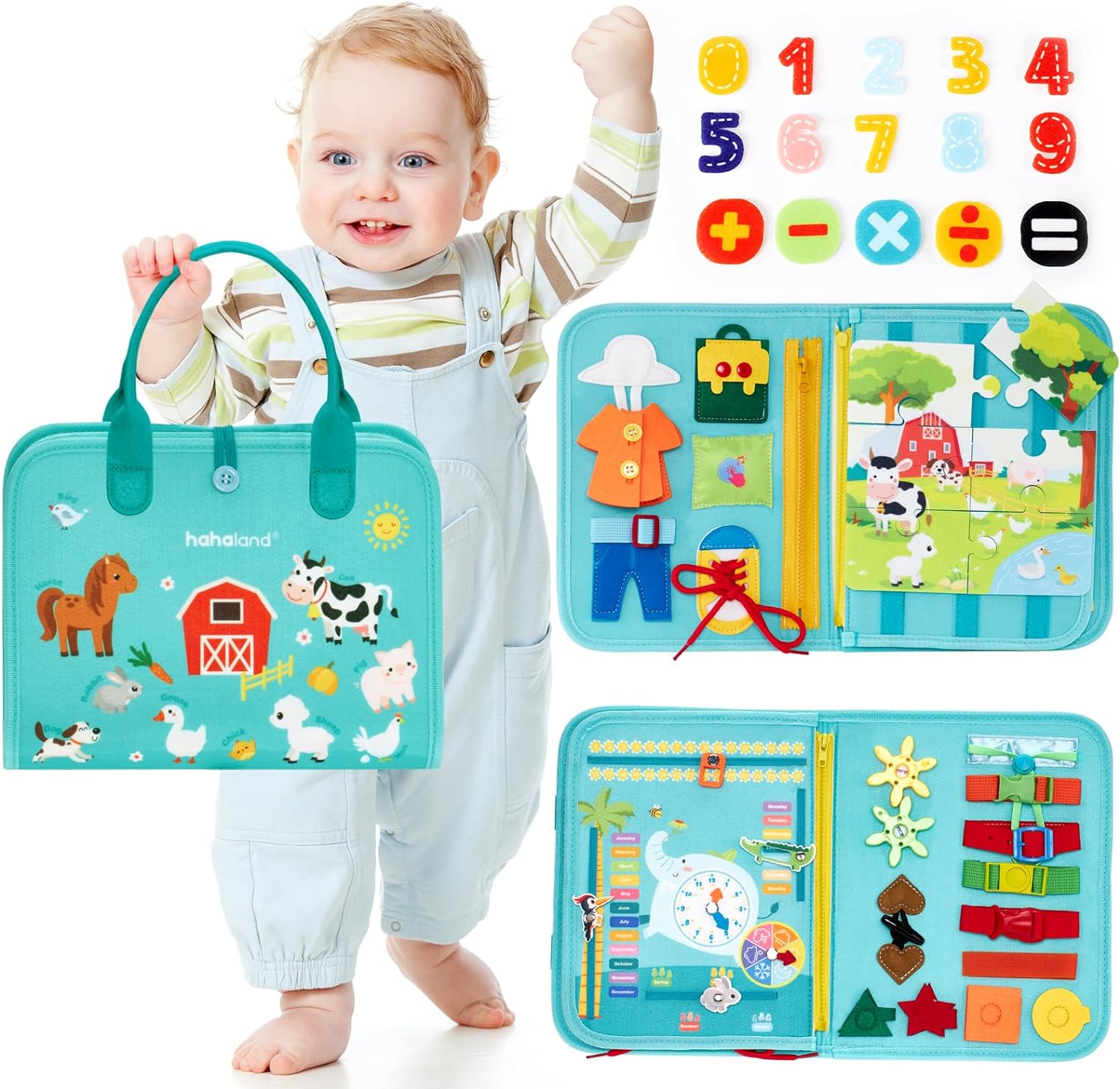 Kletshuts™ BusyBoard: Sensory Fine Motor Skills Montessori Educational Busy Board