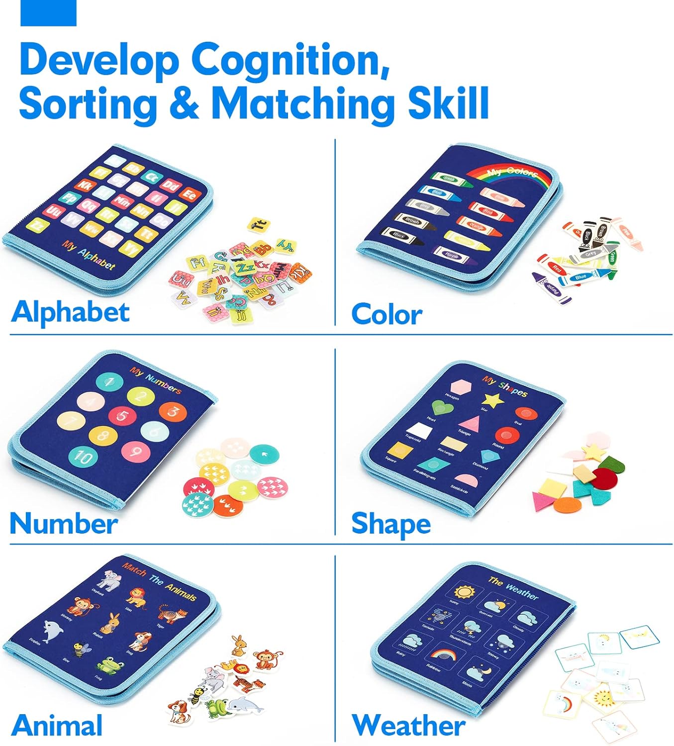 Kletshuts™ BusyBoard: Sensory Fine Motor Skills Montessori Educational Busy Board