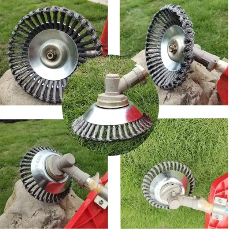CutterHead: Heavy-Duty Steel Wire Weed Cutter 20cm Brush Head Set