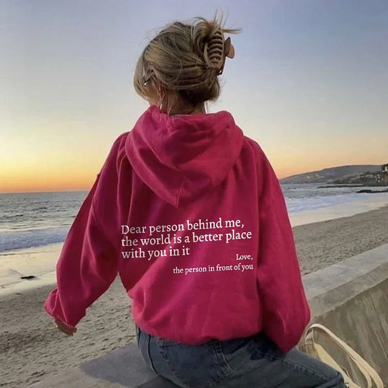 Icone™ DearHoodie: Hoodie With Front And Back Message Print