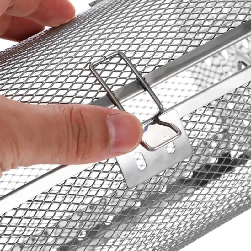 Globetrek° RotatingGrill: Stainless Steel Rotating Cooking Fry And Grill Cage