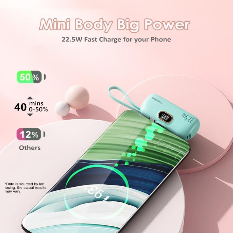 MiniCharge - Modern Stylish Portable Dual Port Mini Power Bank