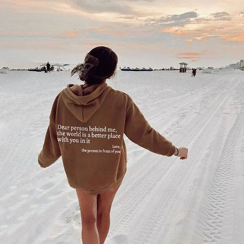 Icone™ DearHoodie: Hoodie With Front And Back Message Print
